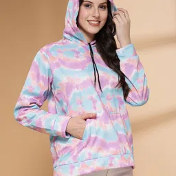 HARPITA Women Abstract Printed Hooded Pullover Sweatshirt-picture-10