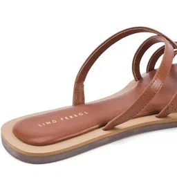 Lino Perros Women Open Toe Flats With Buckles detailing image 4