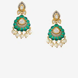 Kushal's Fashion Jewellery Victorian-Plated Drop Earrings image 3