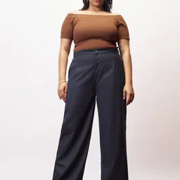 FREAKINS Women Straight Fit High-Rise Pleated Trousers-image-53