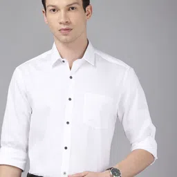Arrow Pure Cotton Self-Design Textured Manhattan Slim Fit Formal Shirt-image-83
