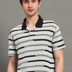 GET GOLF Men Striped Polo Collar T-shirt-picture-33
