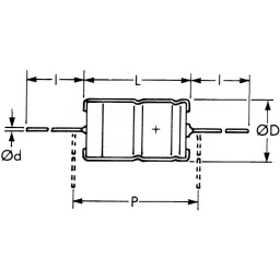 Vishay Aluminium Electrolytic Capacitor Axial, Through Hole 220 µF 25 V DC, MAL203136221E3 (Pack of 5) image 2