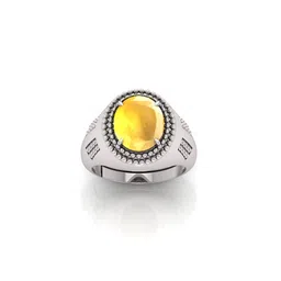 RRVGEM Yellow Sapphire 10.25 KT Yellow Sapphire Pukhraj Gem Ring-picture-43
