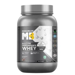 MuscleBlaze Biozyme Performance Whey Protein Powder - Rocky Road Fudge image 1