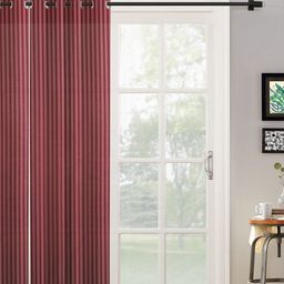 HOSTA HOMES Maroon Set of 2 Long Door Curtains-picture-4