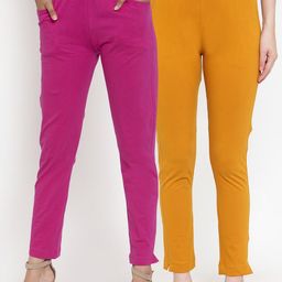 TAG 7 Women Pack Of 2 Ankle-Length Straight-Fit Leggings-picture-30