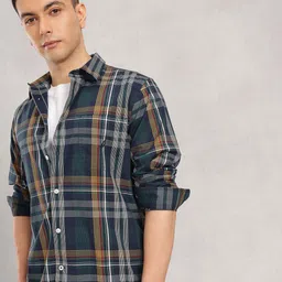 Nautica Slim Fit Checked Casual Shirt-image-17