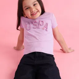 U.S. Polo Assn. Kids Girls Brand Logo Pure Cotton Applique T-shirt-picture-20