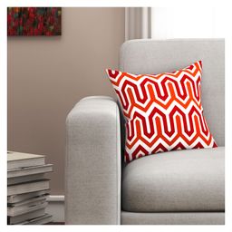 Sej By Nisha Gupta Geometrical Premium 16 By 16 Cushion Cover - White-picture-30