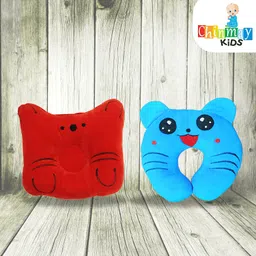 Chinmay Kids Cotton Toons & Characters Baby Pillow Pack of 2  Orange, New Sky Blue image 2