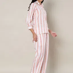 Moda Rapido Orange And White Striped Cotton Co-Ord image 5