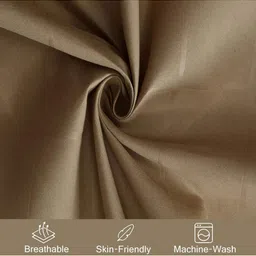 Filymore Brown Geometric 300 TC King Bedsheet with 2 Pillow Covers image 3