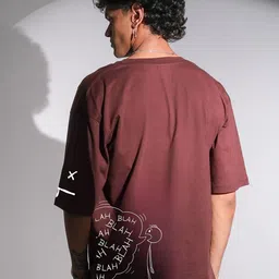 TheBTclub Unisex Oversized Typography Printed Drop-Shoulder Sleeves Pure Cotton T-Shirt image 5