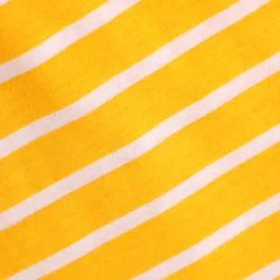 Babyhug 100% Cotton Single Jersey Knit Sleeveless Sando With Striped Print - Yellow image 3