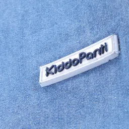 Kiddopanti Denim Woven Full Sleeves Mild Washed Shirt - Light Blue image 5