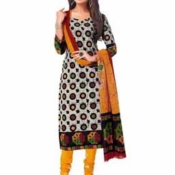 MIRAAN Geometric Printed Pure Cotton Unstitched Dress Material-picture-24