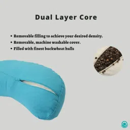 Core Asana Halfmoon Meditation Cushion- Cyan image 4
