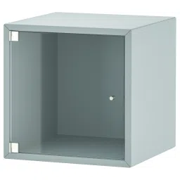 ikea eket Wall cabinet with glass door, light grey-blue, 35x35x35 cm image 1