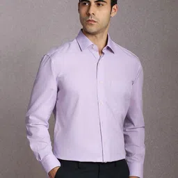 Luxure by Louis Philippe Spread Collar Pure Cotton Formal Shirt-picture-35