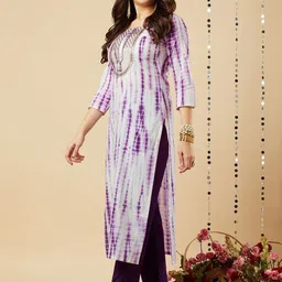 DIVASTRI Women Printed Regular Sequinned Kurta with Trousers & With Dupatta image 4