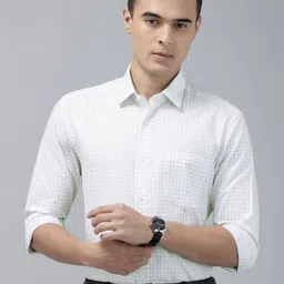 Arrow Pure Cotton Manhattan Slim Fit Checked Formal Shirt-picture-30