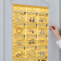 Aura Gold-Toned Makeup Pouch Bag with 13 Compartments Organiser-picture-14