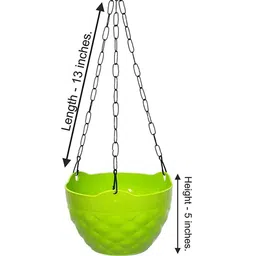 Go Hooked Pack of 7 Multicolor Diamond Hanging Planter for Plants image 2