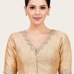 Studio Shringaar Embroidered BrocadeSaree Blouse-picture-1