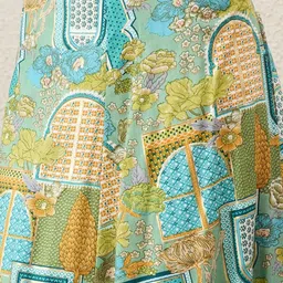 InWeave Window Printed Maxi A-Line Skirt image 2