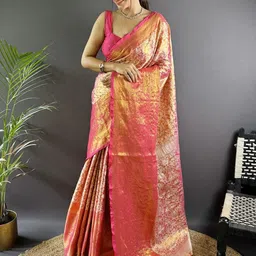 Mameraa Woven Design Zari Art Silk Heavy Work Kanjeevaram Saree image 2