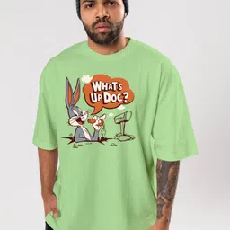 FLYIND VOGUE OUTFIT Men Bugs Bunny Bio Finish Graphic Printed Cotton Oversized T-shirt-picture-27