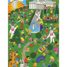 Webby Easter Celebration Illustration Wooden Jigsaw Puzzle - 1000 Pieces-picture-16