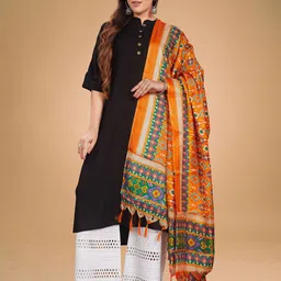 Rani Saahiba Ethnic Motifs Printed Art Silk Dupatta-image-30