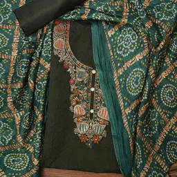 Desi Fusion Floral Woven Design Zari Unstitched Dress Material-image-18