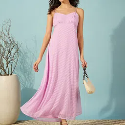 the kaftan company The Kaftan Women Company Shoulder Straps Sleeveless Empire Maxi Dress image 3