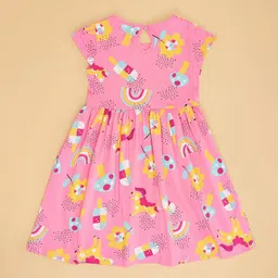 Pantaloons Junior Girls Cotton Printed Fit & Flare Dress image 3
