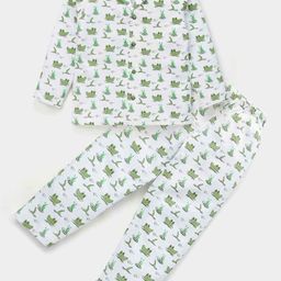 BLUSHES Kids Long Sleeves Crocodile Printed Pure Cotton Night Suits-picture-41