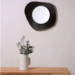 FREEDOM TREE Retro Ovoid Black Metal & Glass Wall Mirror-picture-27