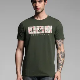 Jack & Jones Men Typography Printed Applique T-shirt-picture-30