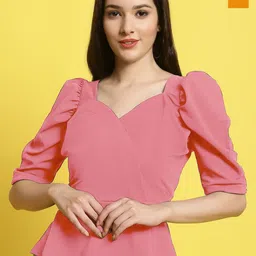 Metronaut Women Pack Of 2 Sweetheart Neck Top-image-21