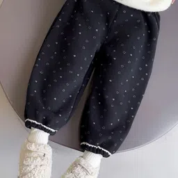LULU & SKY Girls Polka Dot Printed Pleated Zip Trousers image 5