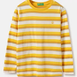 United Colors of Benetton Boys Striped Pure Cotton T-shirt image 1