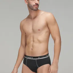 Amul Comfy Men Pack of 10 Plain Cotton Multicolour Brief image 2