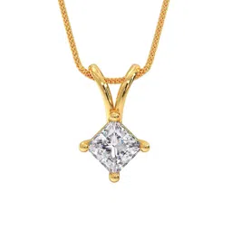 CANDERE A KALYAN JEWELLERS COMPANY Women 18KT Gold Ira Solitaire Diamond Pendant -0.41 g-image-6