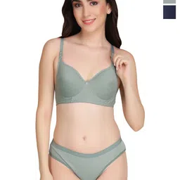 Liigne Women Pack Of 2 Everyday Non Padded Bra Pure Cotton Lingerie Set-image-29