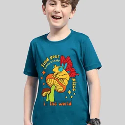 Kiddy Viddy Boys Graphic Printed Round Neck T-shirt-image-40
