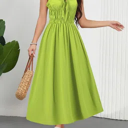 all about you Women Solid Maxi Midi Dress-picture-13