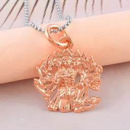 Missmister Copper-Plated Panchmukhi Hanuman Bajrang Bali Shaped Pendant with Chain-picture-23