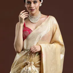 Mitera Woven Design Zari Chanderi Saree image 2